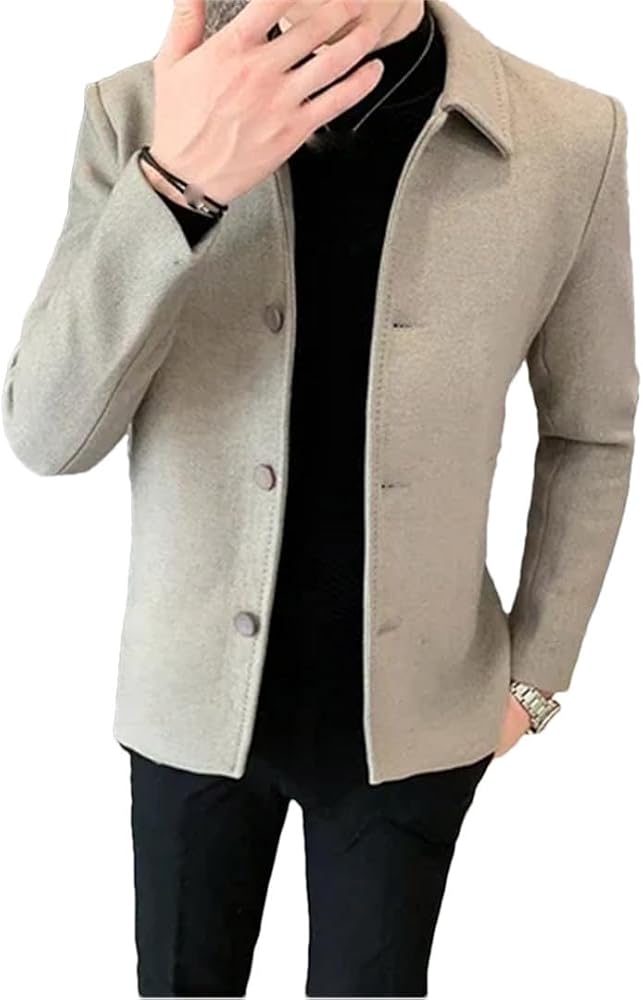 abrigo-corto-hombre-767jkl-1.jpg Abrigo de algodón para hombre, otoño e invierno, chaqueta corta de lana, rompevientos de moda, chaqueta juvenil, beige, S: Amazon.es: Moda - Imagen 1