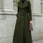 Abrigo de lana verde militar, abrigo de corte A, abrigo largo de lana, abrigo de lana para mujer, gabardina de lana, abrigo de lana de invierno, abrigo personalizado, Ylistyle C4504 Etsy