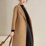 Abrigo de lana para mujer clásico con solapa con muescas acogedor de invierno midi 2026 Milanoo.com