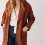Abrigo largo 100% lana merino rojo | Moda sostenible by TIRALAHILACHA