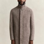 Abrigo de paño de hombre de cuello alto y cierre de botones Gant Beige · El Corte Inglés
