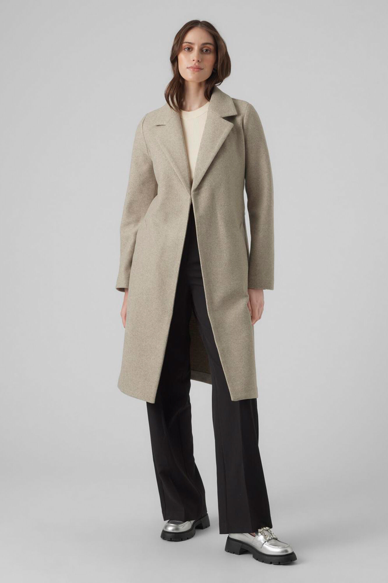abrigo-de-pano-mujer-666kpe.jpg Abrigo de paño de mujer midi | Abrigos y Parkas de Mujer | Cortefiel - Imagen 1