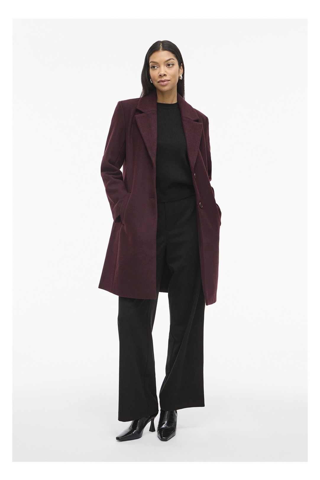 abrigo-de-pano-mujer-741cih.jpg ABRIGO PAÑO MUJER VICLAUDIA UVA Talla 42 Color UVA - Imagen 1