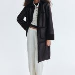 Abrigo de doble faz Marrón oscuro MUJER | H&M ES