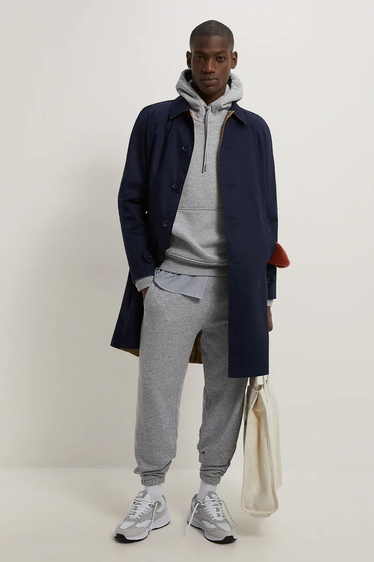 abrigo-hombre-largo-274lpj-1.jpg Long Coat Men Anorak Largo Hombre Zara Prendas Abrigo Hombre ZARA España - Imagen 1