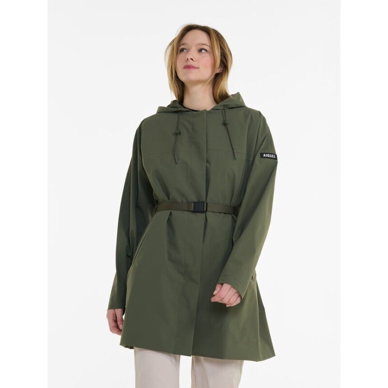 abrigo-impermeable-mujer-077kjv-1.jpg Aigle Imperméable Ceinturé MTD Chaqueta impermeable Mujer | Hardloop - Imagen 1