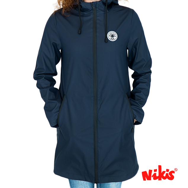 abrigo-impermeable-mujer-121szo-1.jpg UNISEX Chaqueta impermeable mujer azul | Nikis Galicia - Imagen 1