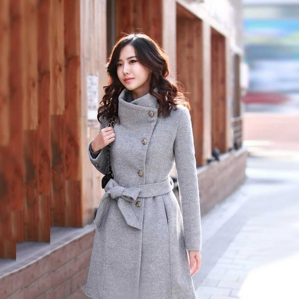 abrigo-invierno-mujer-709xqm-1.jpg Abrigo Invierno Mujer Gris Abrigo Largo Gris Para Mujer, Chaqueta De Invierno Ligera Y Transpirable, Ideal Para Diario Y Cuatro Estaciones - Imagen 1