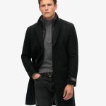 Hombre Abrigo de lana 2 en 1 en negro | Superdry ES