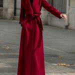 Abrigo largo de lana, gabardina de lana para mujer, abrigo maxi de lana rojo vino, abrigo de invierno para mujer, abrigo de lana con cinturón, abrigo personalizado, Ylistyle C4951 Etsy España