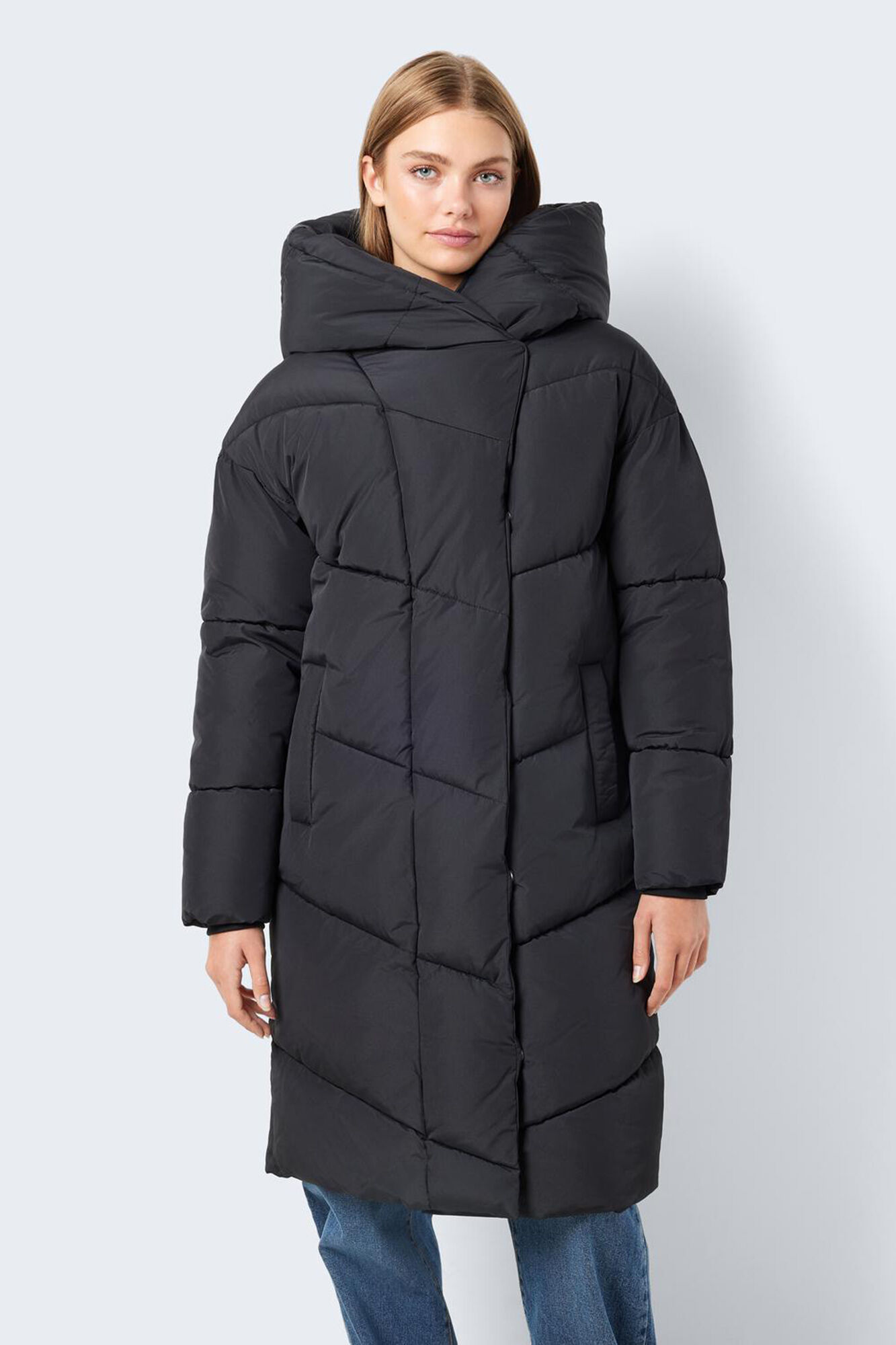 abrigo-largo-acolchado-mujer-193oon-1.jpg Abrigo largo acolchado | Ofertas en abrigos y parkas de mujer | Fifty Outlet - Imagen 1