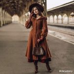 Abrigo de lana con capucha marrón oscuro para mujer, abrigo de lana cálido para mujer, abrigo largo de lana, abrigo de manga larga tipo farol, abrigo con cinturón de un solo pecho,