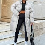 EURMUSE Abrigo largo de mujer acolchado, cálido y con ajuste relajado y oversize | Mode de Mujer | SHEIN España