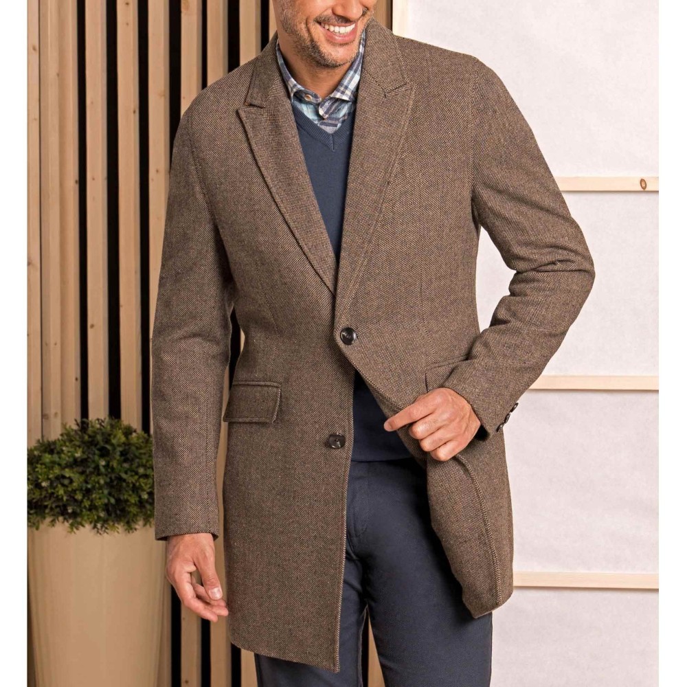 abrigo-pano-hombre-277sad.jpg Abrigo de paño marrón para hombre JL Arenas - Imagen 1