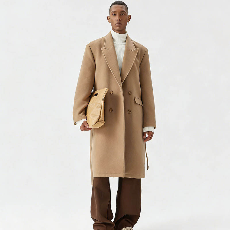 abrigo-pano-hombre-334hxx.jpg Abrigo De Paño Largo Para Hombre | Forro Interior Cálido | Ideal Para Invierno Y Uso - Imagen 1