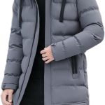 Abrigo Largo de plumón para Hombre Ligero y cálido con Capucha Acolchado y Resistente al Agua Ideal para épocas de frío y Nieve. (Gris,M): Amazon.es: Moda