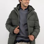 Abrigo plumas largo El Ganso verde para hombre