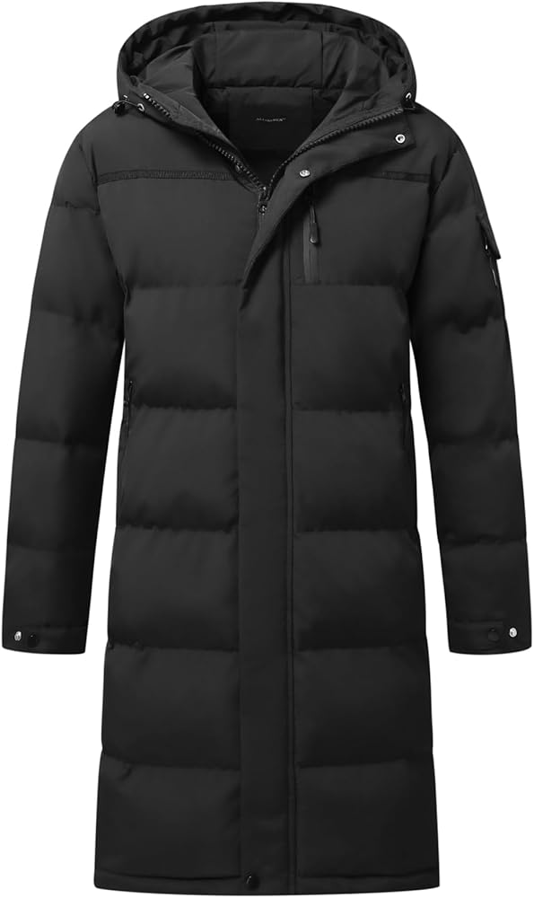 abrigo-plumas-hombre-851qcv-1.jpg Allthemen Chaqueta de plumas para hombre, invierno, larga y acolchada, con capucha, abrigo, parka, talla grande, outwear cortavientos: Amazon.es: Moda - Imagen 1