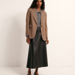 Blazer cuadros Marrón