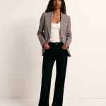 Blazer cuadros Burdeos