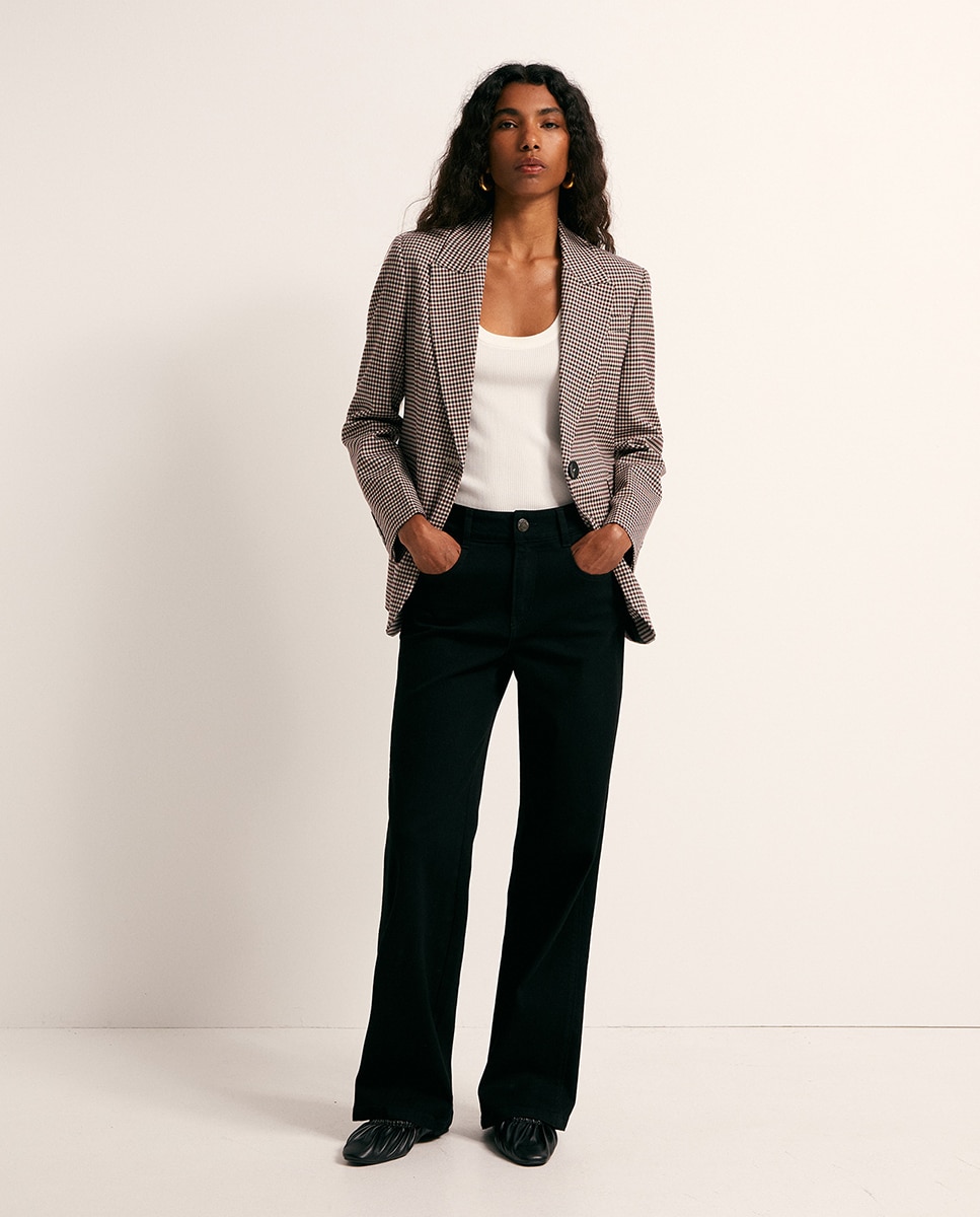 blazer-cuadros-364aoy-1.jpg Blazer cuadros Burdeos - Imagen 1