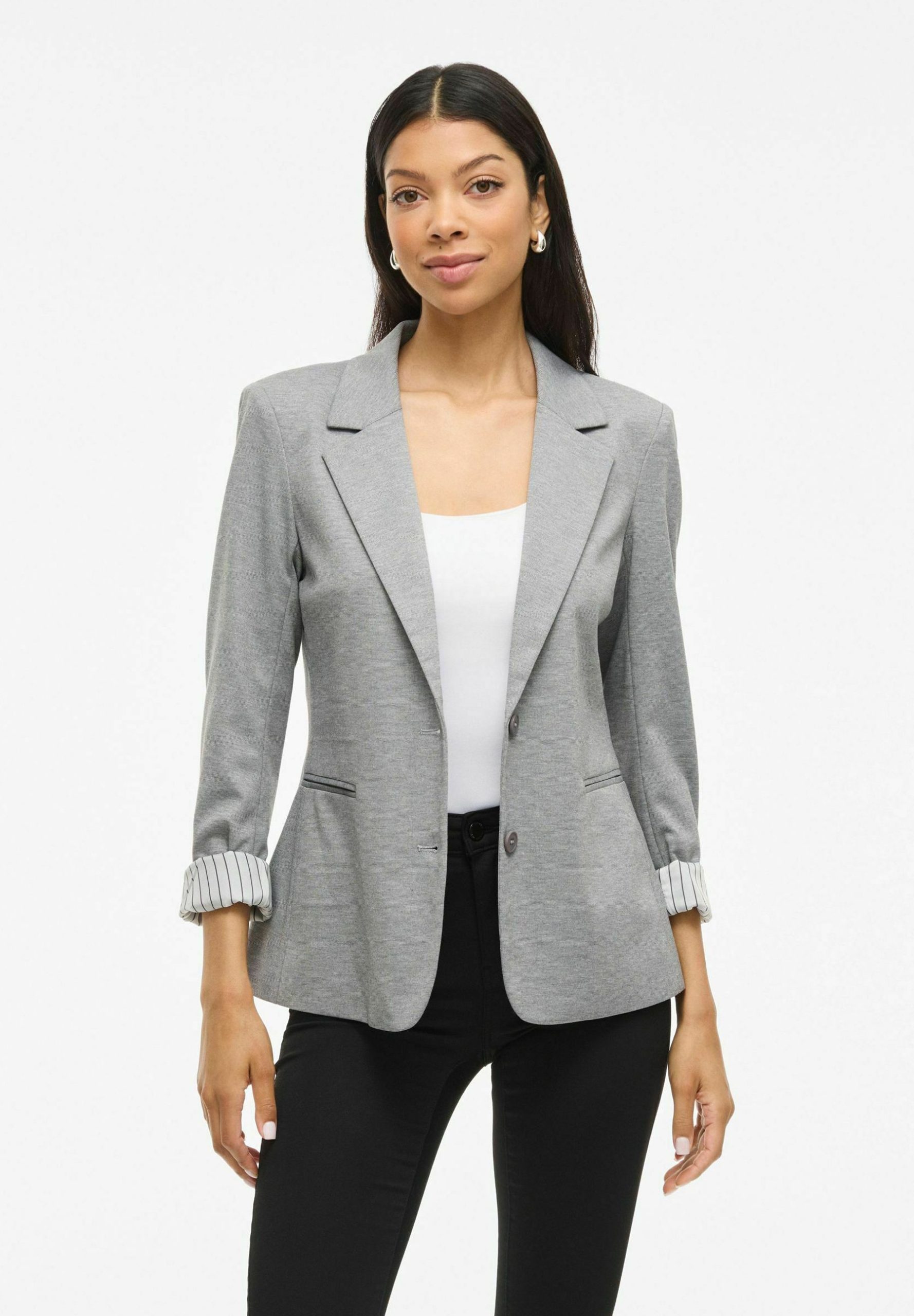 blazer-de-mujer-936vmm-1.jpg VILA VISAGA L/S JERSEY BLAZER/4/KA Blazer light grey melange/gris claro Zalando.es - Imagen 1
