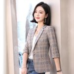 Blazer mujer moda temperamento profesional ajustado elegante manga larga prendas de vestir exteriores Chic Tops ropa de oficina nuevo otoño Compra barata en Joom