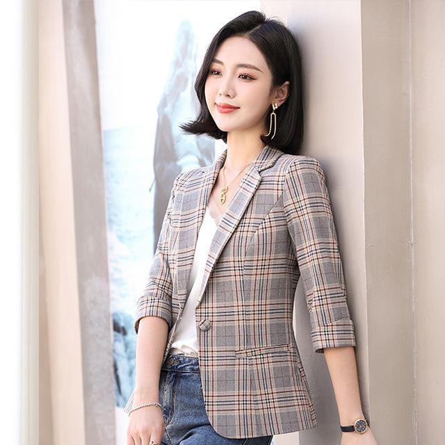 blazer-de-mujer-973gda-1.jpg Blazer mujer moda temperamento profesional ajustado elegante manga larga prendas de vestir exteriores Chic Tops ropa de oficina nuevo otoño Compra barata en Joom - Imagen 1