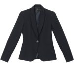 Vittorio Uniformes Blazer de mujer negra un botón