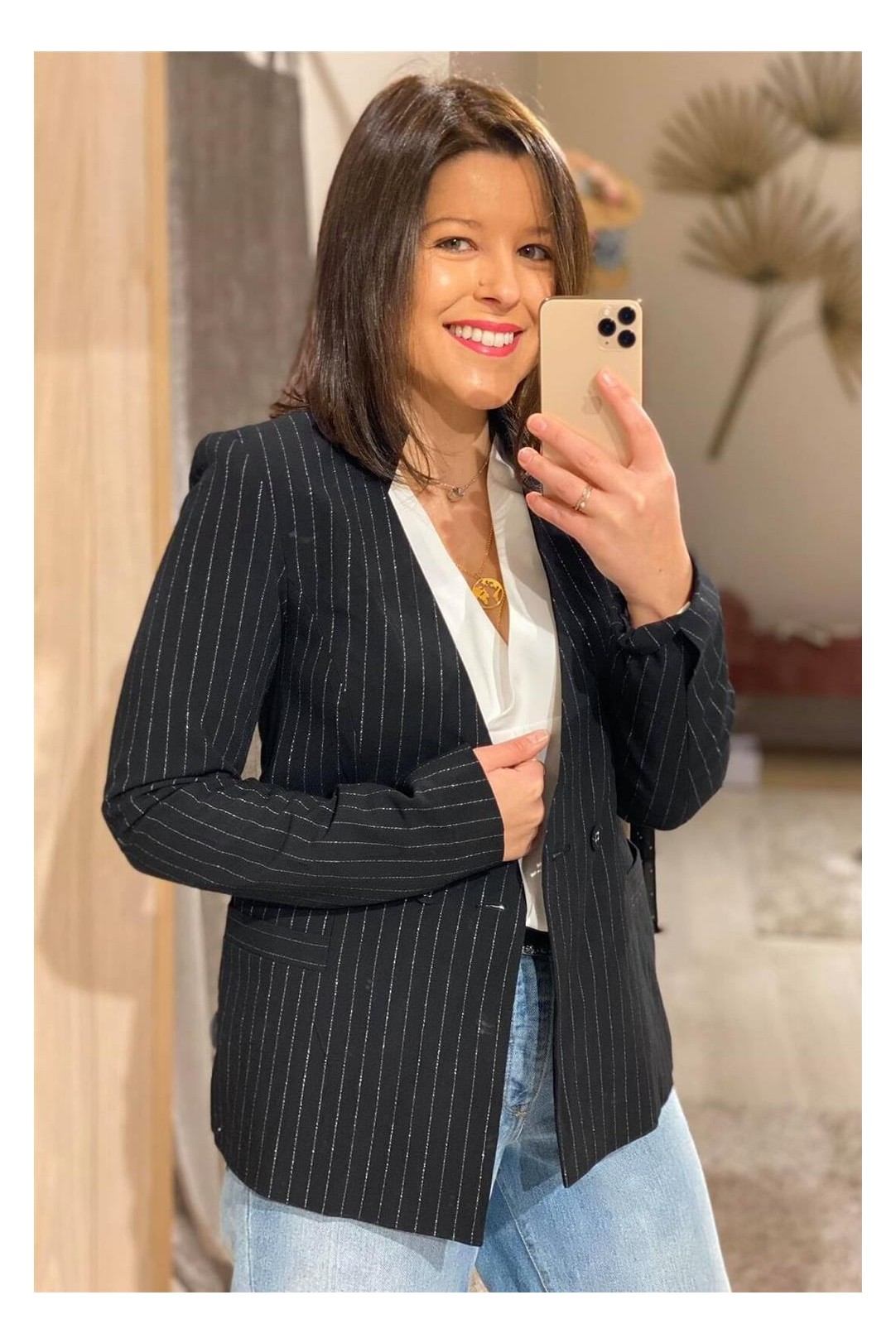 blazer-negra-mujer-487nhw-1.jpg BLAZER LINEA BRILLO VIPINIA NEGRO - Imagen 1