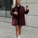 Rovella – Blazer oversize para mujer en color burdeos clásico – Walther Mode