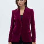 Blazer terciopelo estructurado Mujer | MANGO OUTLET España (Península y Baleares)