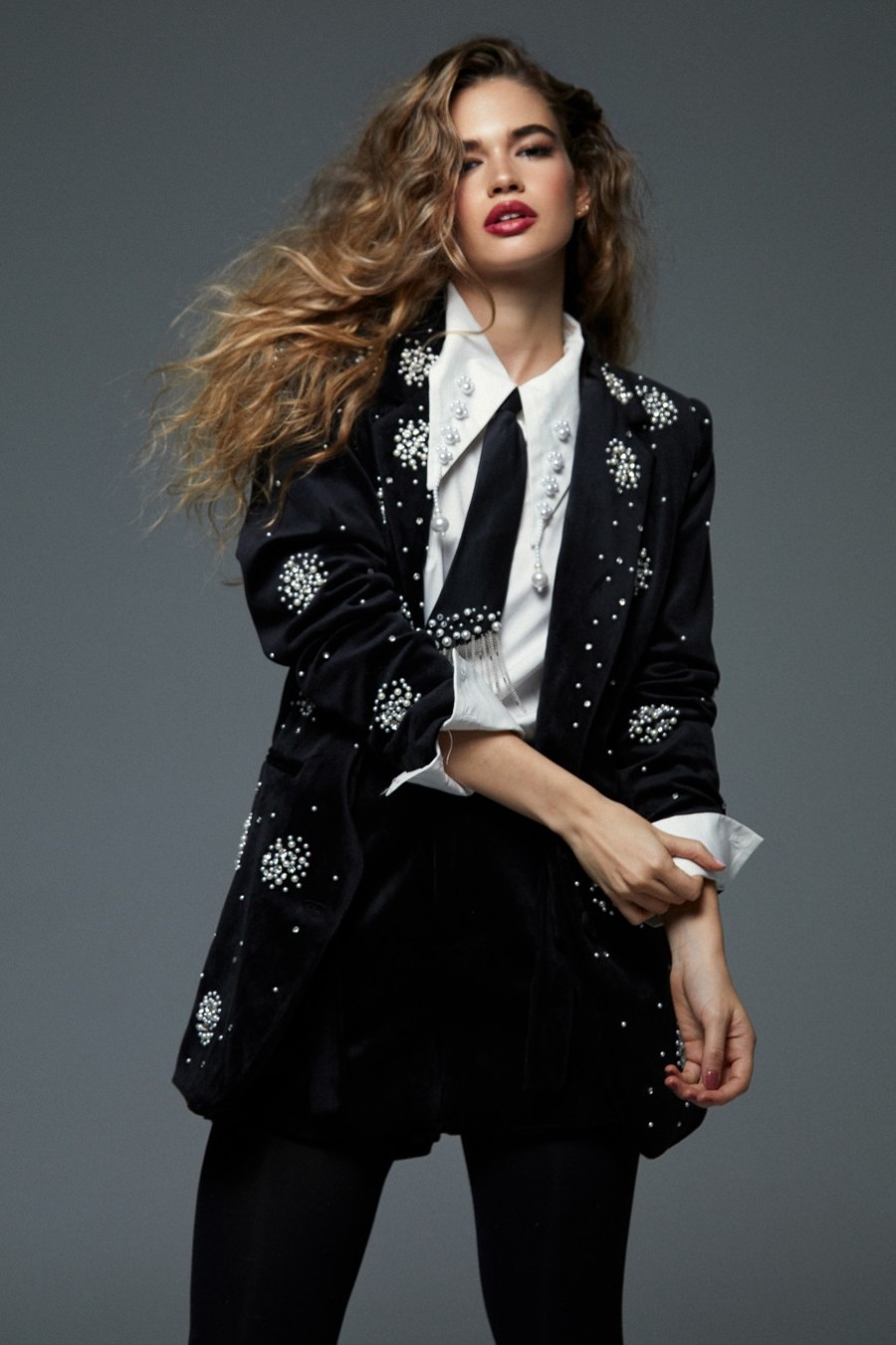 blazer-terciopelo-mujer-094erm-1.jpg BLAZER TERCIOPELO NEGRO - Imagen 1