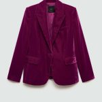 Blazer terciopelo estructurado Mujer | MANGO OUTLET España (Península y Baleares)