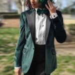 Party Blazer terciopelo verde: Chaquetas de Noche para Fiestas y Galas GBLZ003 GEMINIS