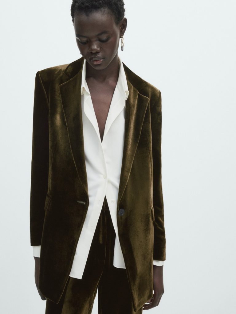 blazer-terciopelo-mujer-999gyk-1.jpg Traje Terciopelo Traje De Chaqueta Mujer Massimo Dutti Traje Chaqueta Mujer Massimo Dutti Blazer Terciopelo Trajes - Imagen 1