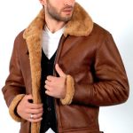 Chaqueta De Piloto De Cuero Marrón B3 Aviador De Sheepskin WW2 | eBay