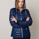 Chaqueta acolchada deportiva de mujer azul oscuro 13031