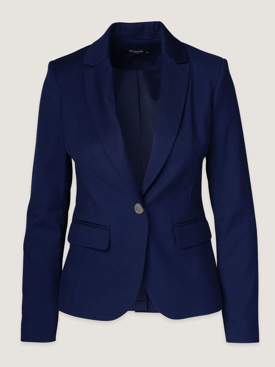chaqueta-azul-marino-mujer-510ztb-1.jpg Chaqueta elegante para mujer de color azul oscuro con estampado liso 17789 - Imagen 1