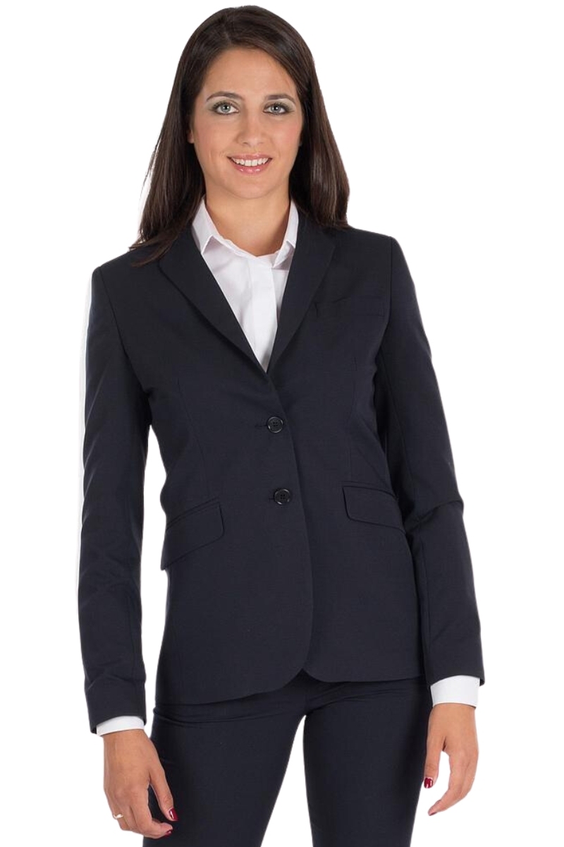 chaqueta-azul-marino-mujer-706afz-1.jpg Chaqueta de Traje de Mujer Ajustada Azul Marino - Imagen 1