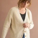 Chaqueta beige mujer de algodón orgánico