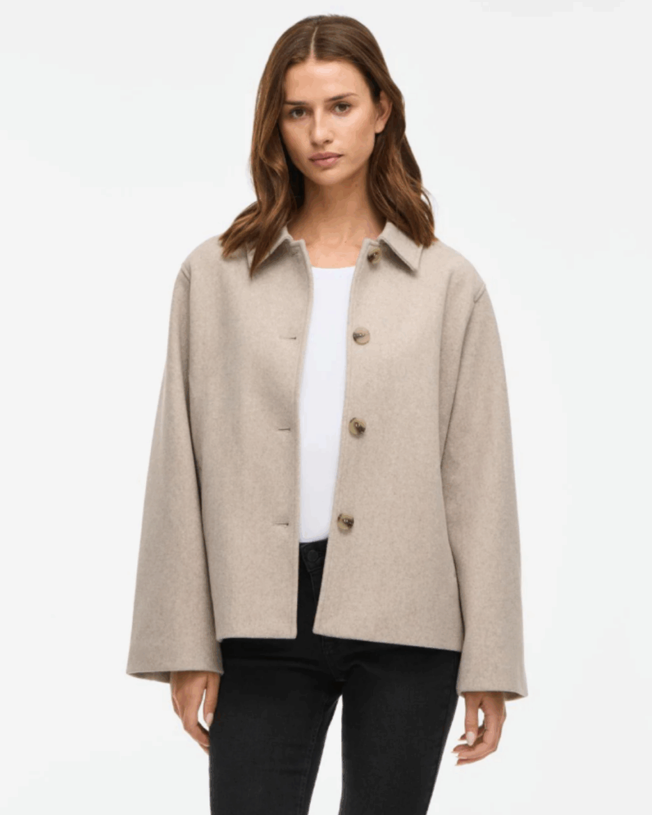chaqueta-beige-mujer-691mrw.png Chaqueta Viclaudia beige de VILA para mujer | Ouka - Imagen 1