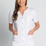 Vestuario profesional y uniformes de diseño ropa de trabajo para profesionales chaqueta blanca manga corta low cost