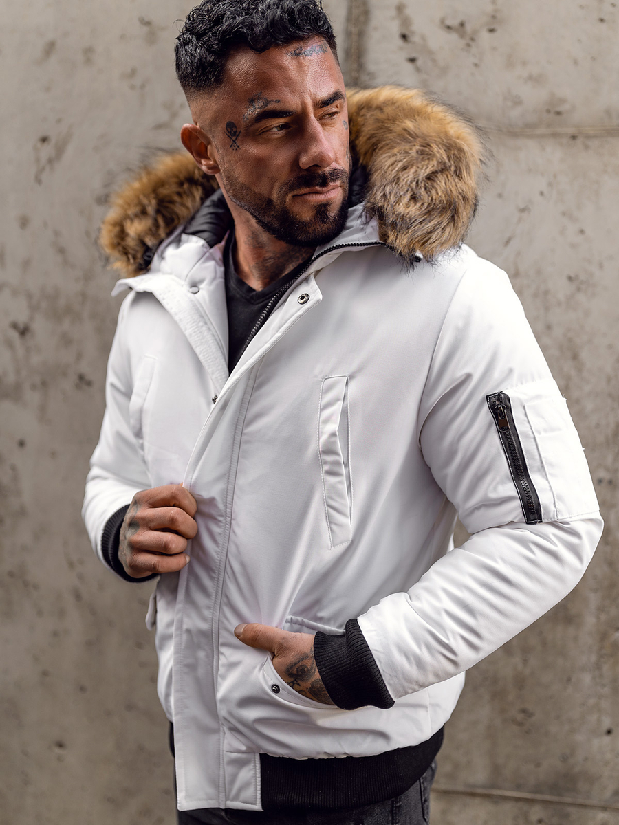 chaqueta-blanca-926kfk-1.jpg Hombre Chaqueta de invierno Blanco Bolf 2019 - Imagen 1