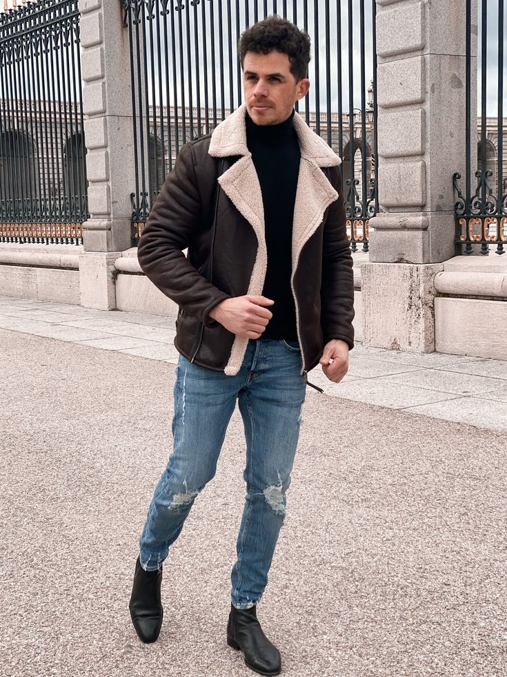 chaqueta-borrego-hombre-679ofn-1.jpg Outfit con cazadora de borrego | Moda para hombres | Menswear - Imagen 1