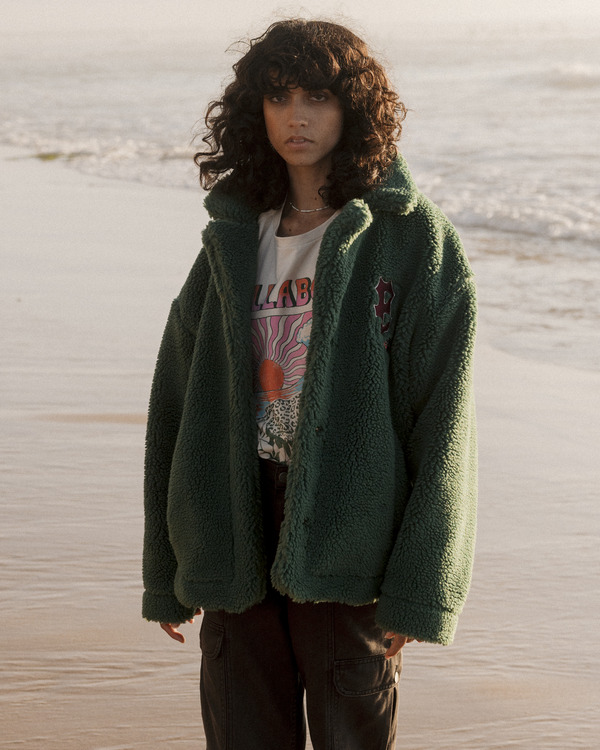 chaqueta-borreguito-906dmo-1.jpg Autumn Holidays Chaqueta de borreguito Verde Mujer | Billabong - Imagen 1