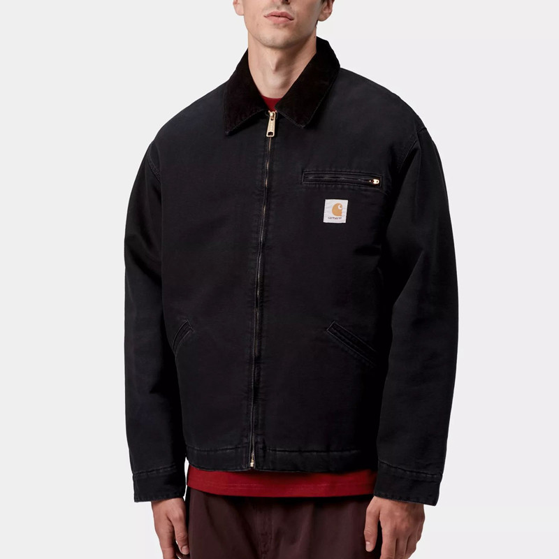 chaqueta-carhartt-325oyi-1.jpg Chaqueta outlet Carhartt WIP OG Detroit Jacket Black Black Stone Cnvs | Atlas Stoked - Imagen 1