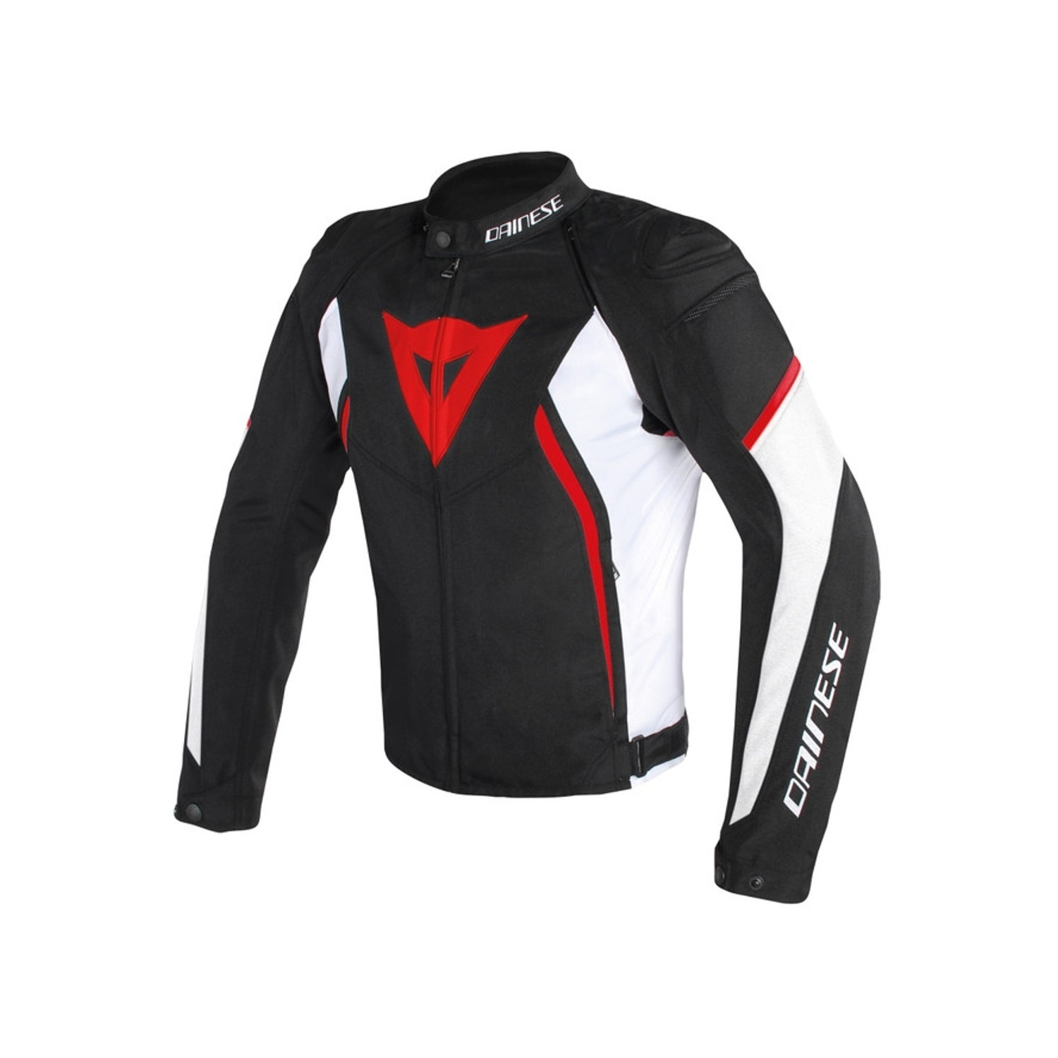chaqueta-dainese-146bou-1.jpg CHAQUETA DAINESE AVRO D2 TEX NEGRO BLANCO ROJO - Imagen 1