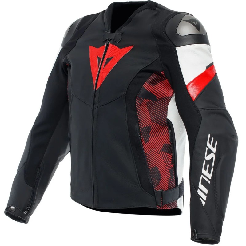 chaqueta-dainese-282cvi-1.jpg Chaqueta DAINESE AVRO 5 LEATHER JACKET Black/red lava - Imagen 1