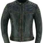 LvZC18 Vintage / Chaqueta de cuero para moto (Unisex) D&S Moto